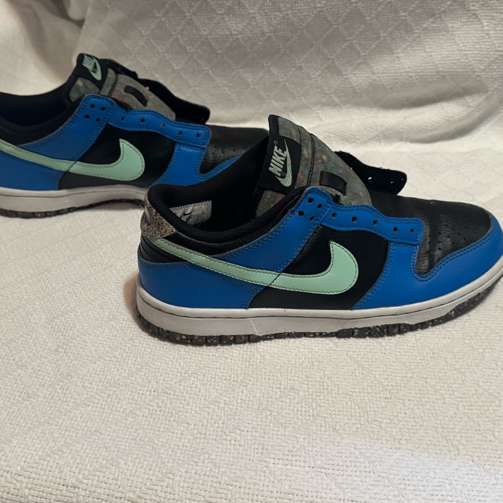 Nike Dunk Low SE ‘Black Light Photo Blue Mint Foam’ Size 6Y or Women’s 7.5 - Picture 8 of 11